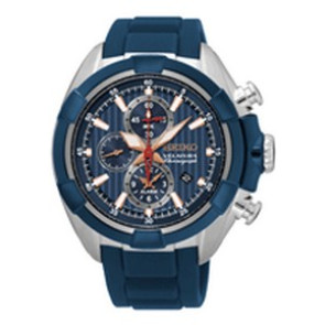 Bracelet de montre Seiko 7T62-0LF0 / SNAF59P1 / R02L012J0 Caoutchouc Bleu 22mm