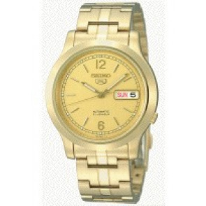 Bracelet de montre Seiko 7S26-02J0 / SNK802K1 Acier Plaqué or 18mm