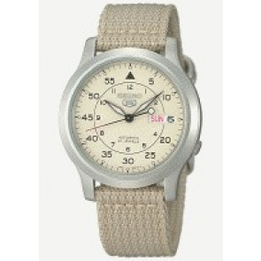 Bracelet de montre Seiko 7S26-02J0 / SNK803K2 / 4K10JZ Toile Beige 18mm