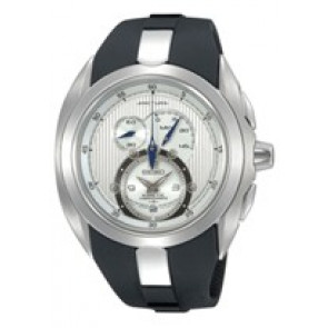 Bracelet de montre Seiko SNL049P1 / 7L22-0AT0 / 4A581JTR Caoutchouc Noir 28mm