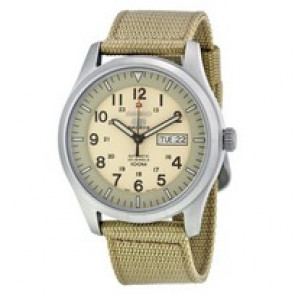Bracelet de montre Seiko SNZG07J1 / 7S36-03J0 / 4A214JL Toile Beige 22mm