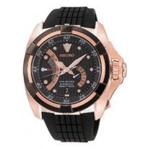 Bracelet de montre Seiko 5D44-0AA0 / SRH006P1 / 4LJ7KBR Caoutchouc Noir 26mm