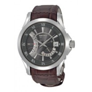Bracelet de montre Seiko 5D44 0AD0 / SRH009P1 XS Cuir Brun 21mm