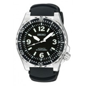 Bracelet de montre Seiko 4R15-00D0 / SRP043K2 / 4KR3JZR Caoutchouc Noir 20mm