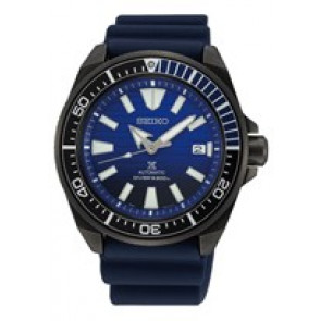 Bracelet de montre Seiko SRPD09K1 / 4R35-01X0 Caoutchouc Bleu 22mm
