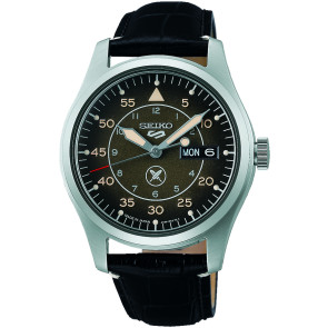 Bracelet de montre Seiko SRPL31K1 / 4R36 16X0 / 5 Sports / L0PY011J0 Cuir Noir 20mm