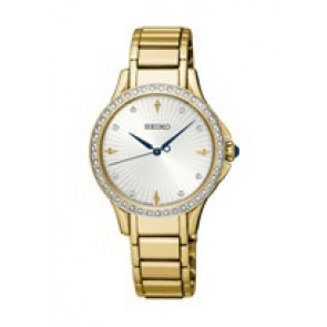 Bracelet de montre Seiko SRZ488P1 / 7N01-0HR0 / M0VA312K0 Acier Plaqué or 13mm