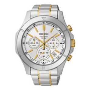 Bracelet de montre Seiko 6T63-00G0 / SSB107P1 / M0TF111C0 Acier Bicolore 21mm