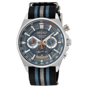 Bracelet de montre Seiko SSB409P1.8T63-00T00 Nylon Bicolore 22mm