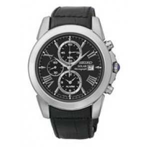 Bracelet de montre Seiko V172-0AN0 / SSC193P2 Cuir Noir 21mm