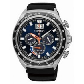 Bracelet de montre Seiko V194-0AA0.SSC605P Caoutchouc Noir 22mm