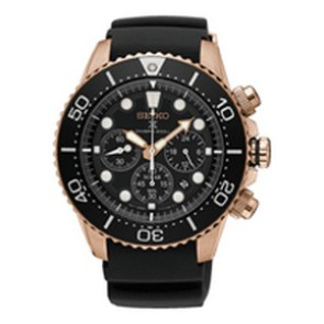 Bracelet de montre Seiko SSC786P1.V175-0EY0 Caoutchouc Noir 20mm