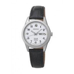 Bracelet de montre Seiko V138-0AB0 / SUT195P1 Cuir Brun 14mm