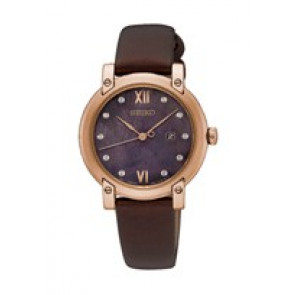 Bracelet de montre Seiko SXDG88P1 / 7N82-0JM0 / L0GN011P0 Cuir Brun 14mm