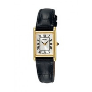 Bracelet de montre Seiko 1N01-0LK0 / SXGN56P1 / 4J42KB Cuir Noir 14mm