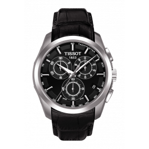 Bracelet de montre Tissot T0356171605100A XL / T610028583 Cuir croco Noir 23mm