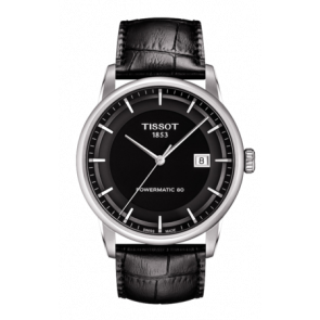 Bracelet de montre Tissot T0864071605700A / T610033627 Cuir Noir 22mm