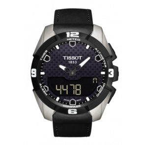 Bracelet de montre Tissot T0914204605100A / T600035305 Cuir Noir 22mm