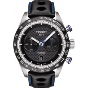 Bracelet de montre Tissot T1004271620100 / T610037467 Cuir Noir 22mm