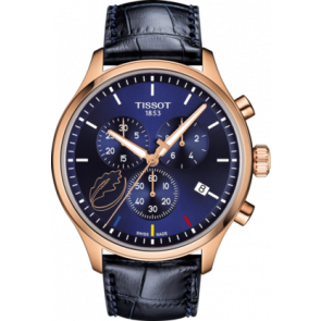 Bracelet de montre Tissot T1166173604100 / T600044574 Cuir Bleu 22mm
