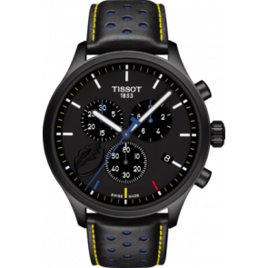Bracelet de montre Tissot T1166173605107 / T600041553 Cuir Noir 22mm