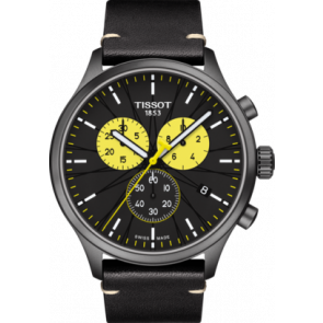 Bracelet de montre Tissot T1166173605111 / T600044474 Cuir Noir 22mm