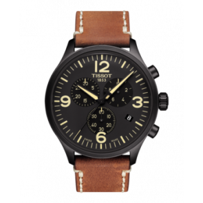 Bracelet de montre Tissot T1166173605700 / T600043493 Cuir Brun 22mm