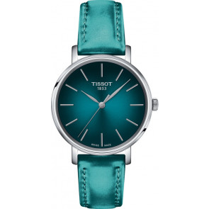 Bracelet de montre Tissot T604048131 Caoutchouc Turquoise 16mm