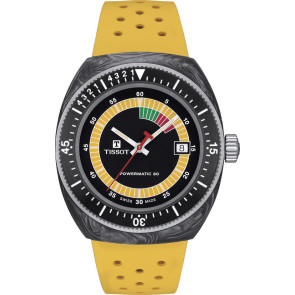 Bracelet de montre Tissot T1454079705700 Caoutchouc Jaune