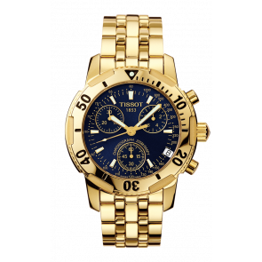 Bracelet de montre Tissot T17548644A.T605 / T462666 / PRS200 Acier Plaqué or 19mm