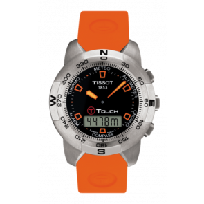Bracelet de montre Tissot T33159859 / Z252-352 / T610014615 Caoutchouc Orange 20.1mm