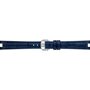 Bracelet de montre Tissot T600047888 Cuir Bleu 14mm