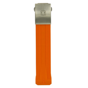 Bracelet de montre Montre intelligente Tissot T603035304 / T0914204705101A Caoutchouc Orange