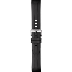 Bracelet de montre Tissot T1204071704100 / T603042424 Caoutchouc Noir 21mm