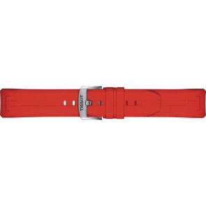 Bracelet de montre Montre intelligente Tissot T603044329 / T1214204705101A Caoutchouc Rouge 23mm