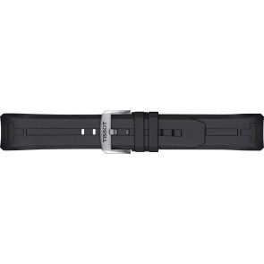 Bracelet de montre Montre intelligente Tissot T603044330 / T1214204705105A Caoutchouc Noir 23mm