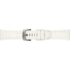 Bracelet de montre Tissot T1534204705103A / T603048906 Caoutchouc Blanc 21mm