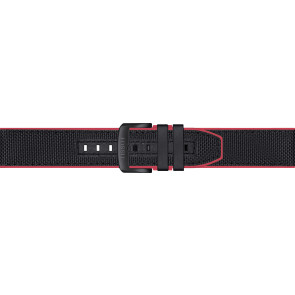 Bracelet de montre Tissot T604045724 Cuir/Plastique Noir 22mm