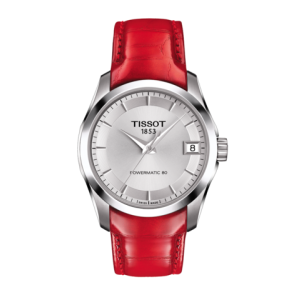 Bracelet de montre Tissot T035207B / T0352071603101B / T610038034 Cuir Rouge 18mm