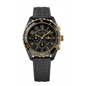 Bracelet de montre Tommy Hilfiger 679301327 / TH-155-3-29-1099 Caoutchouc Noir 20mm
