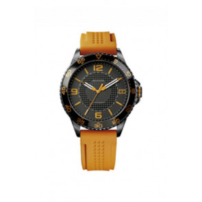 Bracelet de montre Hugo Boss 1790837 / 679301407 / TH-176-1-34-1206 Caoutchouc Orange 22mm