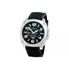 Bracelet de montre Tommy Hilfiger TH1790672 / TH679301087 / TH-88-1-14-0820 Caoutchouc Noir 24mm