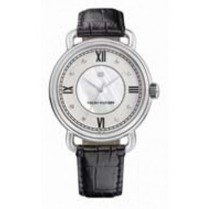 Bracelet de montre Tommy Hilfiger 679301098 / TH-92-3-14-0828 Cuir Noir 18mm