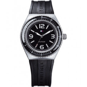 Bracelet de montre Tommy Hilfiger 1781005 / 1231 / TH679301231 / TH-130-3-29-0994 Caoutchouc Noir 18mm