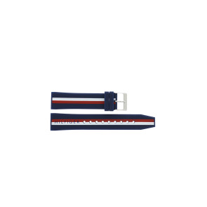 Bracelet de montre Tommy Hilfiger TH.306.1.47.2888 / TH679302558 / 2558 Cuir/Plastique Bleu 20mm