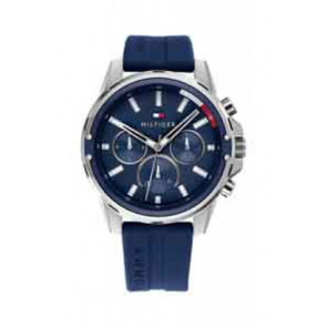 Bracelet de montre Tommy Hilfiger TH-95-1-14-2928 / TH679302569 Caoutchouc Bleu 20mm