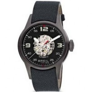 Bracelet de montre Breil TW0567 Cuir/Textile Noir 22mm