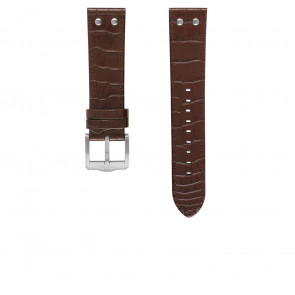 TW Steel bracelet de montre TWB1313 / TW1313 Cuir Brun foncé 22mm + coutures brunes