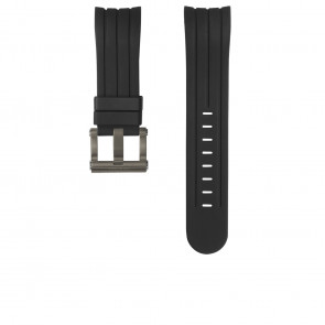 Bracelet de montre TW Steel TWB160 Silicone Noir 22mm