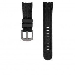 Bracelet de montre TW Steel TWB168 Silicone Noir 22mm